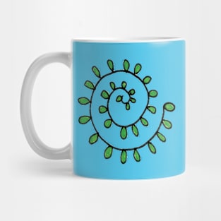 Spiral green foliage - Eliza and Boo Mug